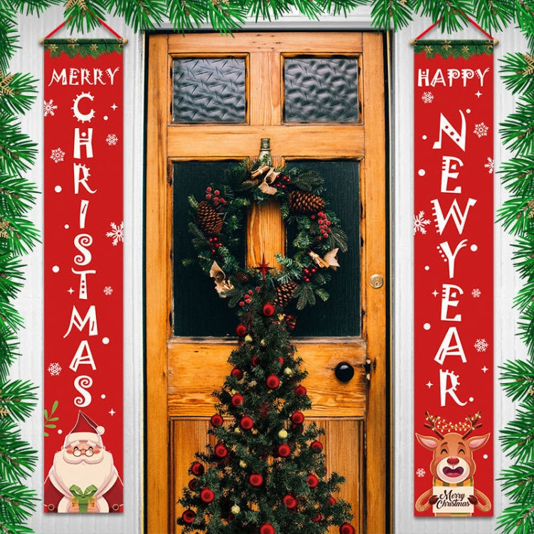 Christmas Decoration Door Hanging Christmas Atmosphere Decoration Christmas Couplet Curtain