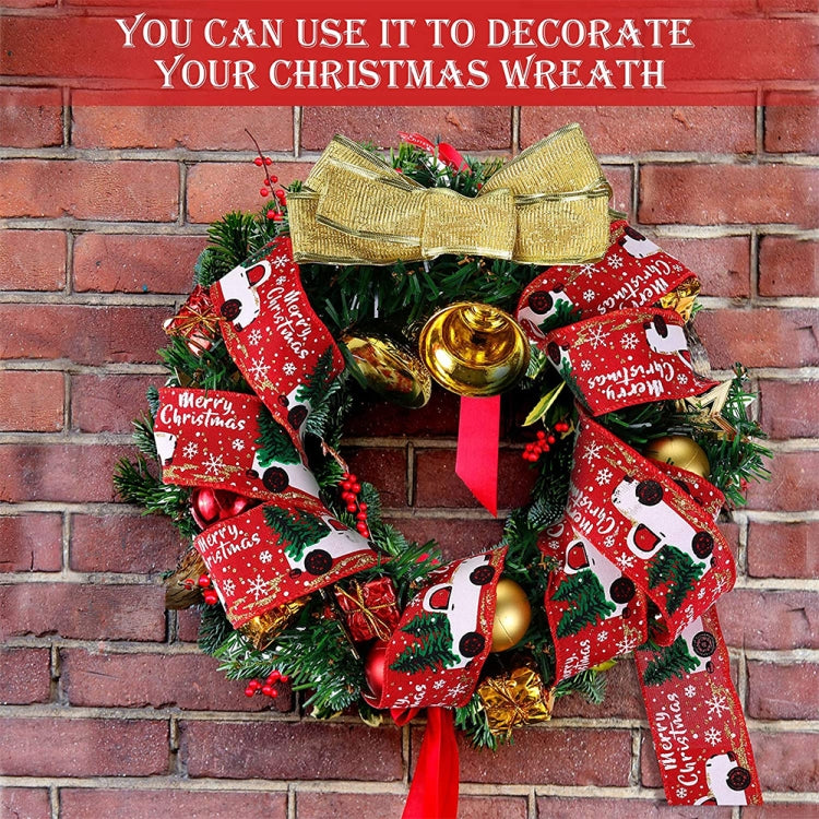 Christmas Decorations Car Printing Ribbon Christmas Tree Decoration Ribbon Colorful Bar