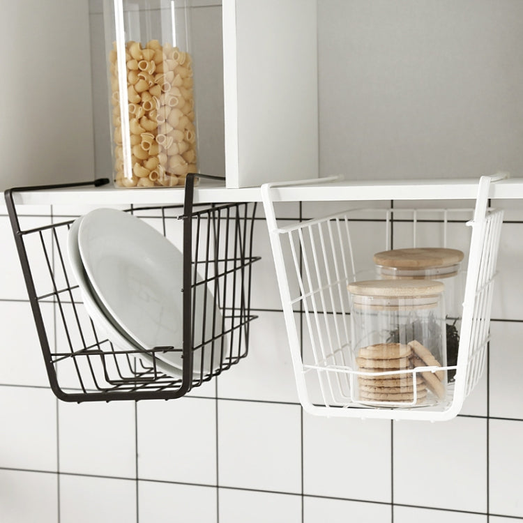 Closet Storage Rack Under The Partition Hanging Basket Storage Basket
