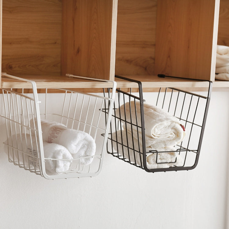 Closet Storage Rack Under The Partition Hanging Basket Storage Basket