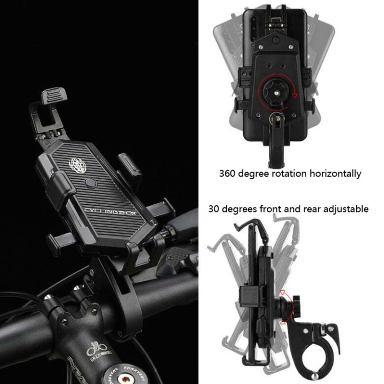 Bicycle Mobile Phone Holder Can Rotate And Adjust Fixed Aluminum Alloy Bracket Automatic Grab Bracket