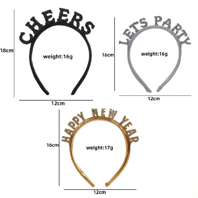 New Year Headband Christmas Party Supplies Letter Headwear