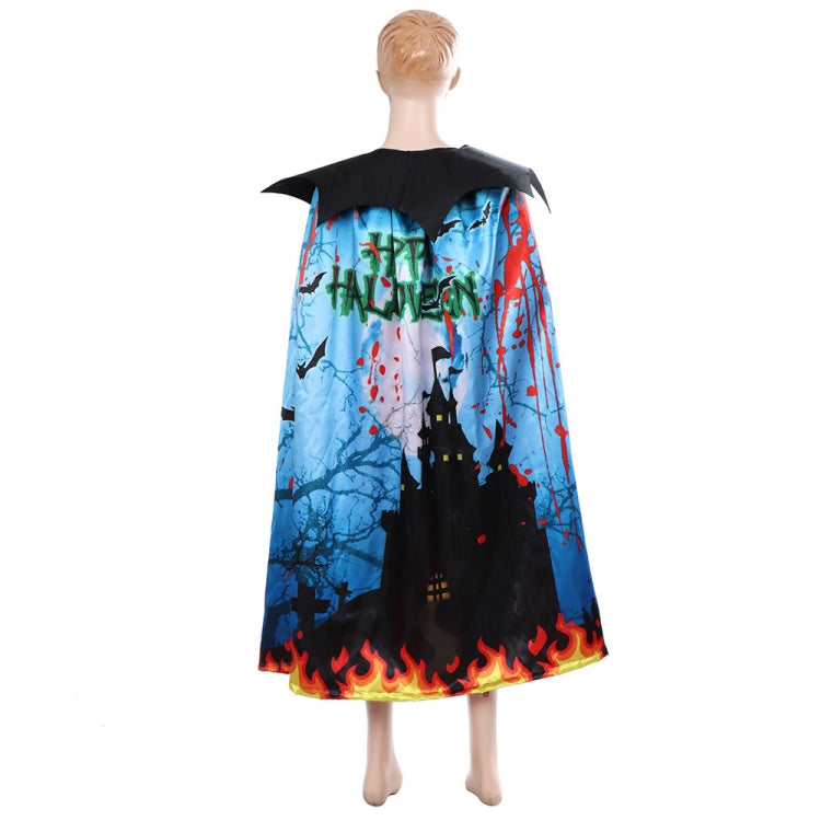 Halloween Dress Up Kids Double-Layer Printed Cloak