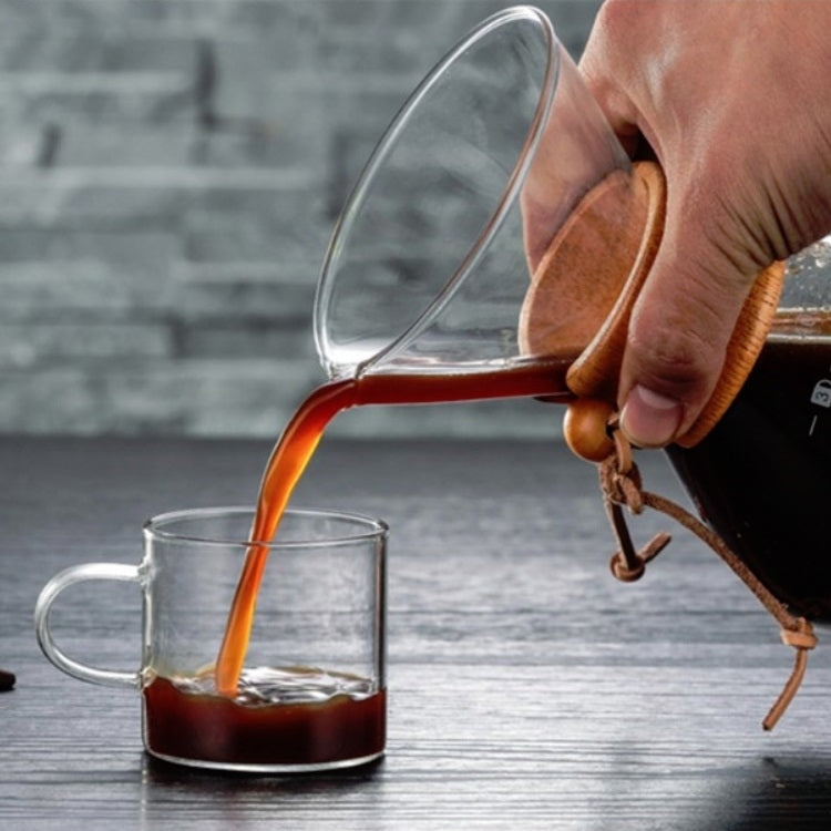 Hand Coffee Pot High Temperature Resistant 400ml Glass Coffee Pot