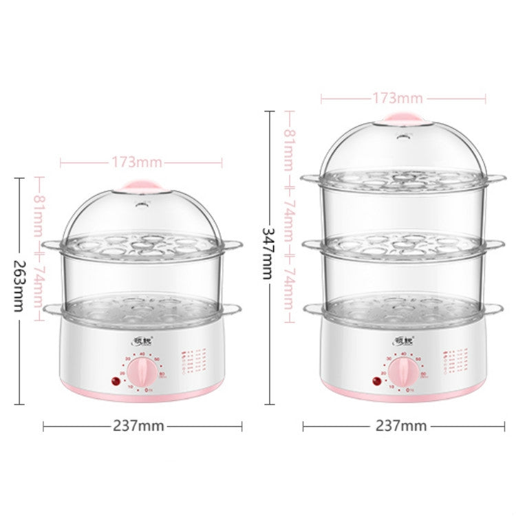 LINGRUI Timer Mini Multi-Function Egg Cooker Automatic Power Off Home Breakfast Machine, CN Plug