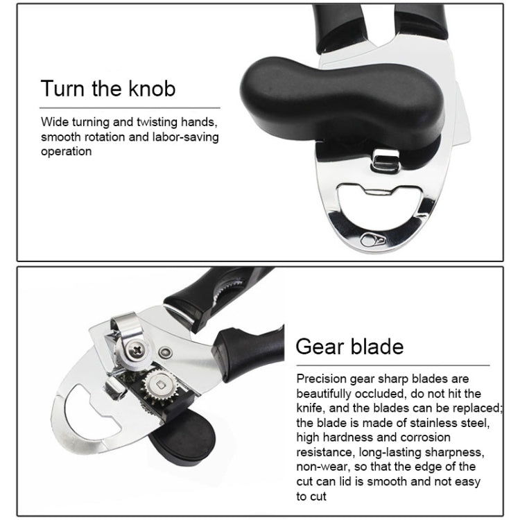 4 in 1 Multifunctional Can Opener Kitchen Household Lid Opener Canning Knife