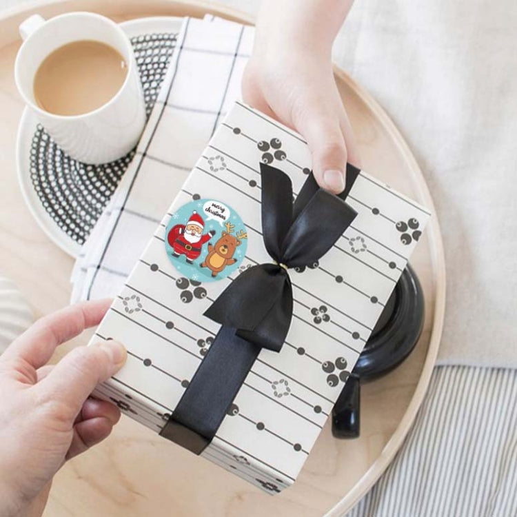 2 PCS Christmas Sticker Santa Claus Holiday Decoration Sticker Label