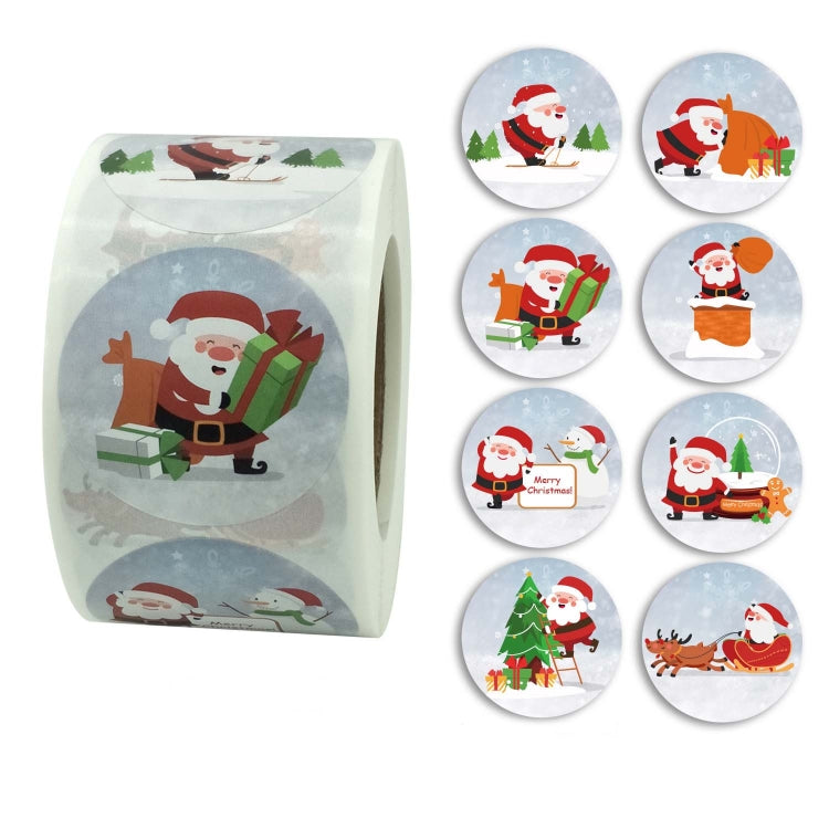 2 PCS Christmas Sticker Santa Claus Holiday Decoration Sticker Label
