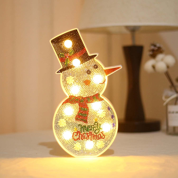 DIY Diamond Painting LED Night Light Sticking Diamond Christmas Decoration Table Lamp