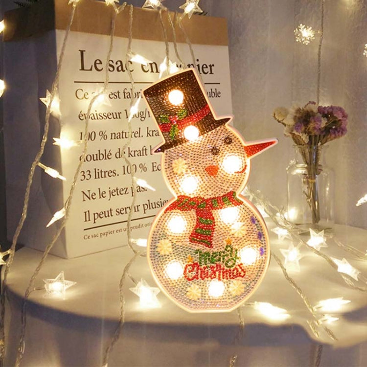DIY Diamond Painting LED Night Light Sticking Diamond Christmas Decoration Table Lamp