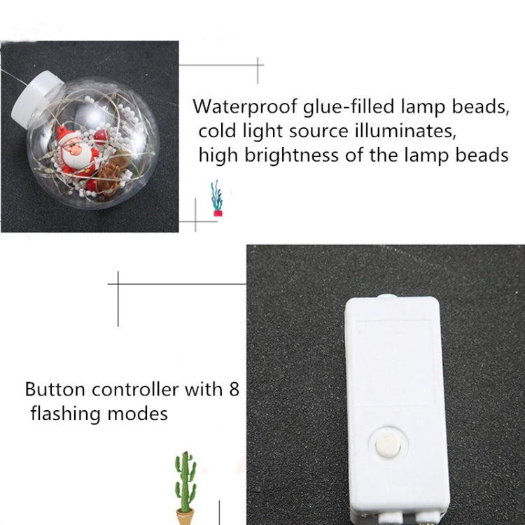 LED Copper Wire Curtain Light Wishing Ball Christmas Decoration String Lights, Random Style Delivery