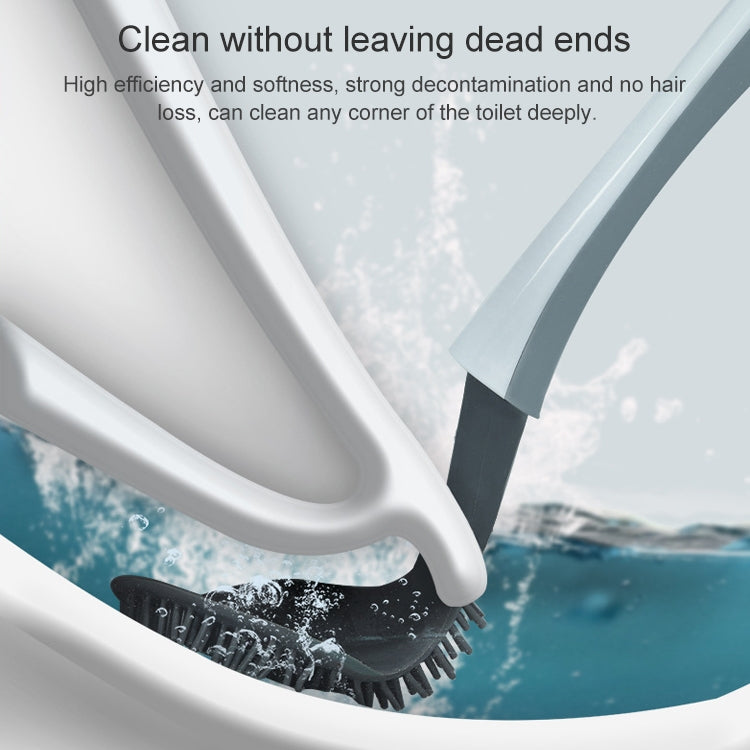 Toilet Brush Household Toilet Dead Corner Silicone Brush Wall-Mounted Cleaning Kit
