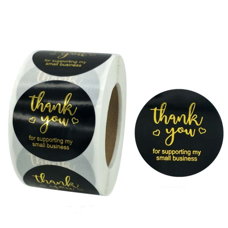 2 PCS Roll Dyeing Hot Stamping Thank You Sticker Label
