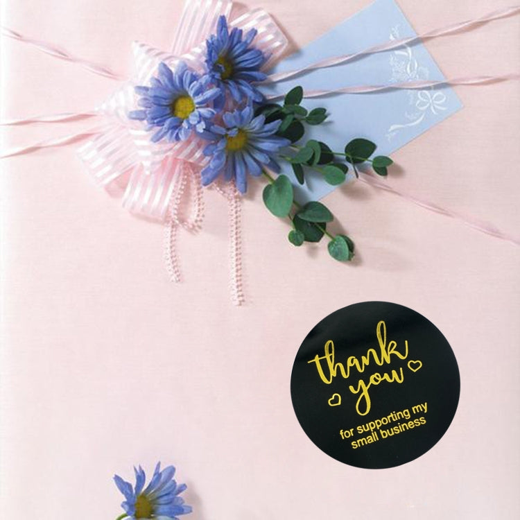 2 PCS Roll Dyeing Hot Stamping Thank You Sticker Label