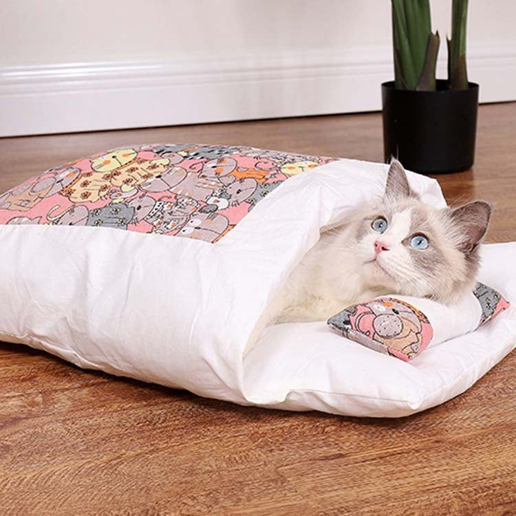 Closed Removable and Washable Cat Litter Sleeping Bag Winter Warm Dog Kennel