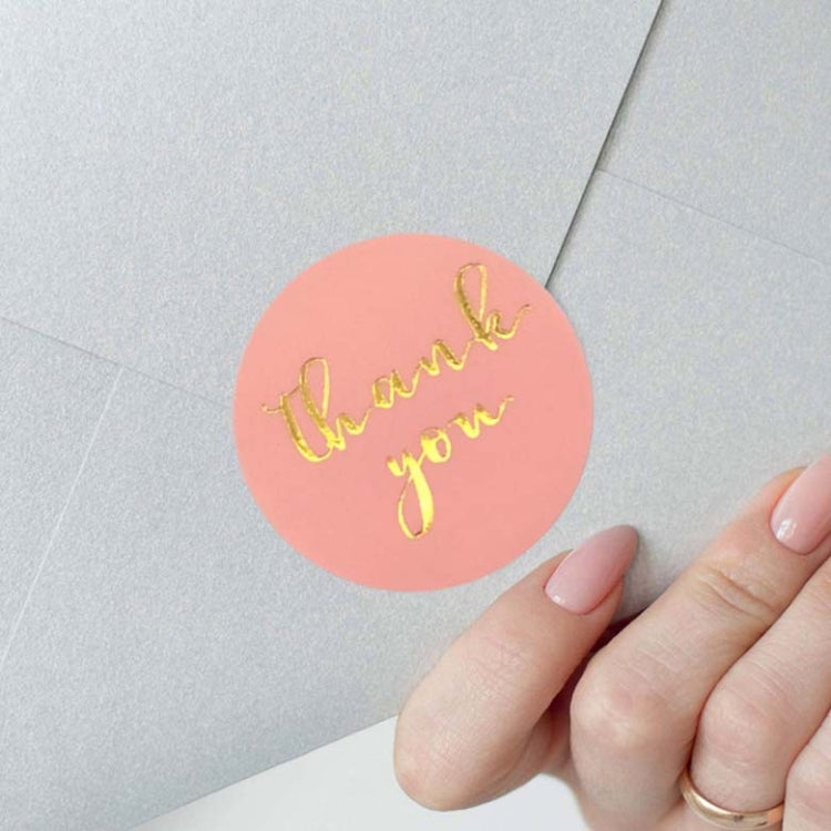 5 PCS  Hot Stamping Thank You Sticker Seal Sticker  Gift Wedding Decoration