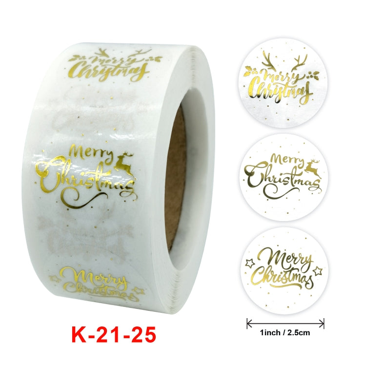 3 PCS  Roll TransparentHot Gold Stickers Christmas Stickers Holiday Gift Stickers
