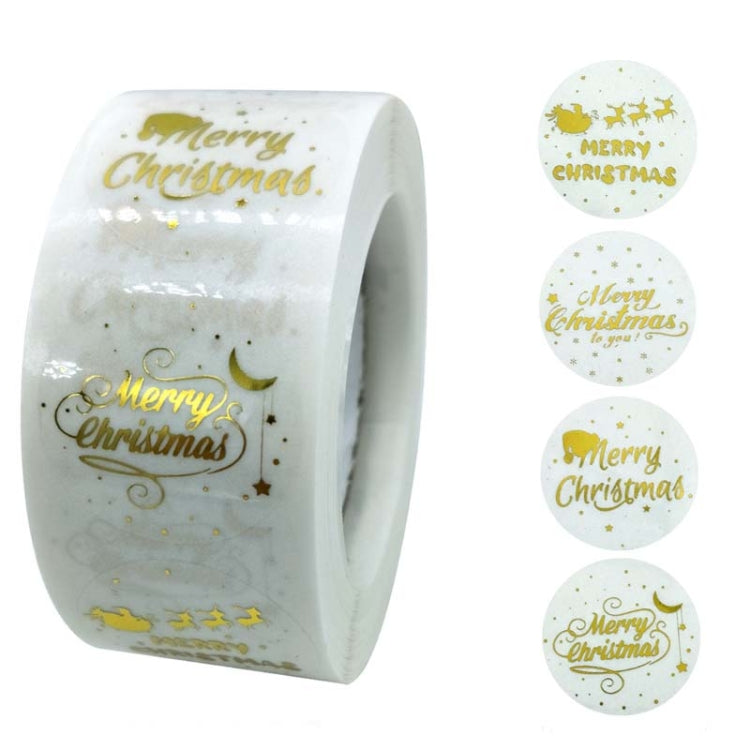 3 PCS  Roll TransparentHot Gold Stickers Christmas Stickers Holiday Gift Stickers