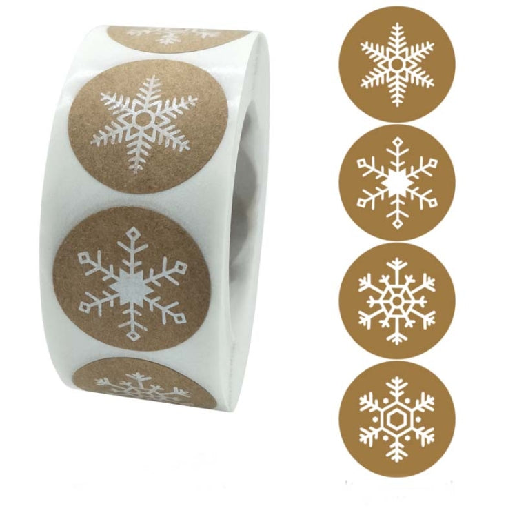 3 PCS Roll Sticker Cowhide Sticker Label Happy Christmas Decoration Label