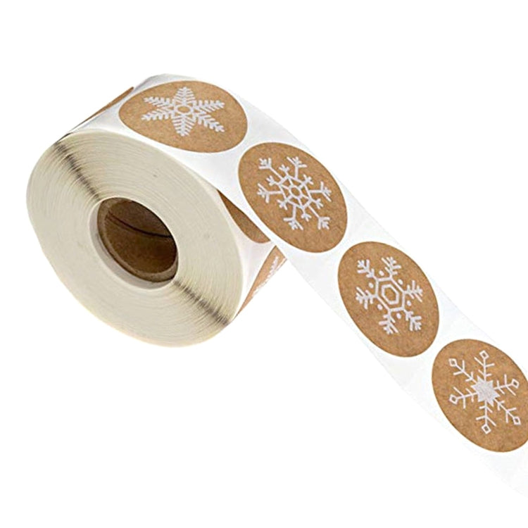 3 PCS Roll Sticker Cowhide Sticker Label Happy Christmas Decoration Label