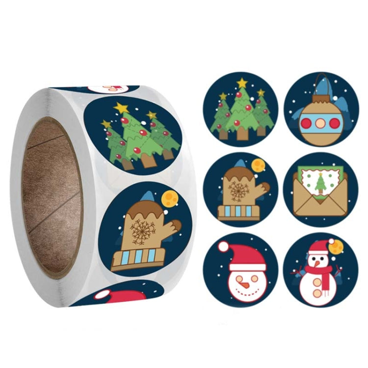 3 PCS  Roll Sticker Christmas Day Gift Decoration Gift Series Sticker Label