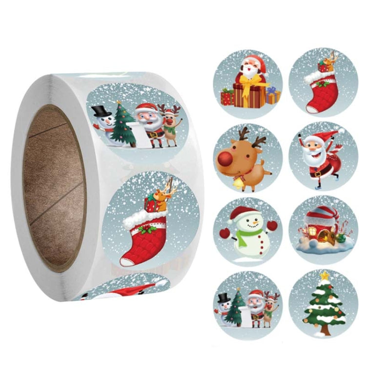 3 PCS  Roll Sticker Christmas Day Gift Decoration Gift Series Sticker Label