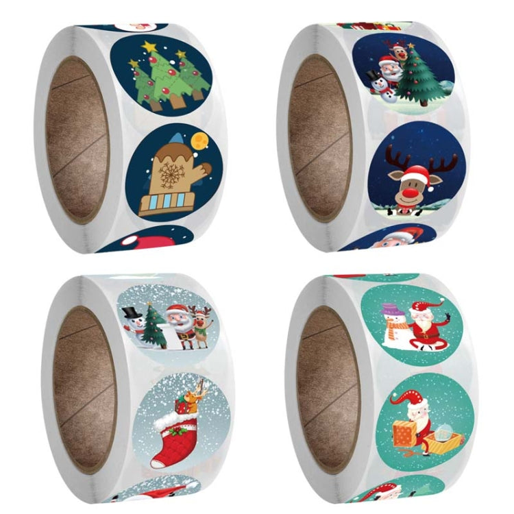3 PCS  Roll Sticker Christmas Day Gift Decoration Gift Series Sticker Label