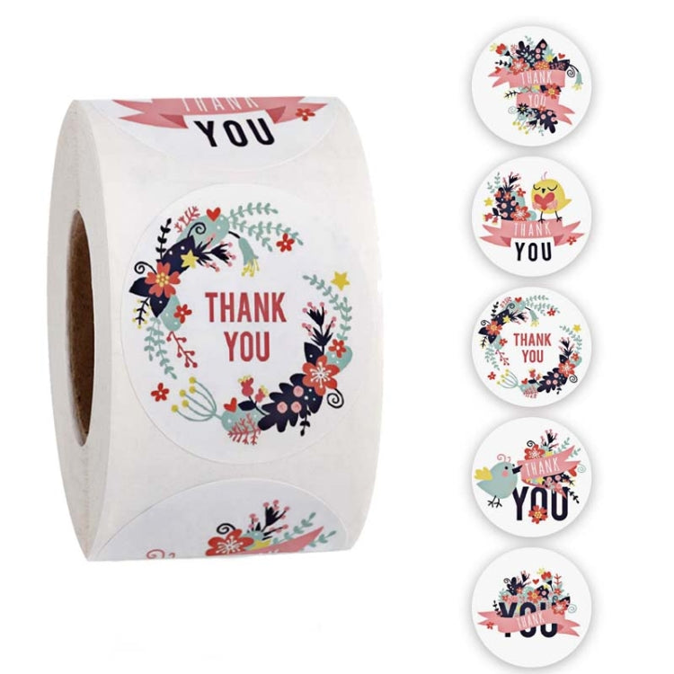 Roll Seal Sticker Thank You Sticker Flower Decoration Sticker Label