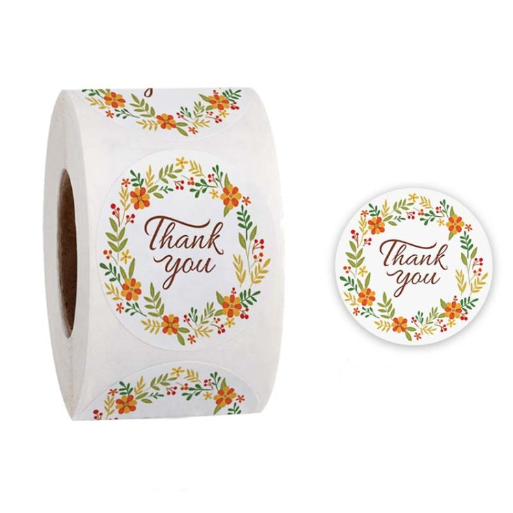 Roll Seal Sticker Thank You Sticker Flower Decoration Sticker Label