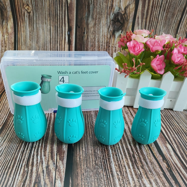 4pcs/pack Cat Bathing Scratch-Proof Foot Cover