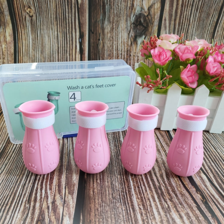 4pcs/pack Cat Bathing Scratch-Proof Foot Cover