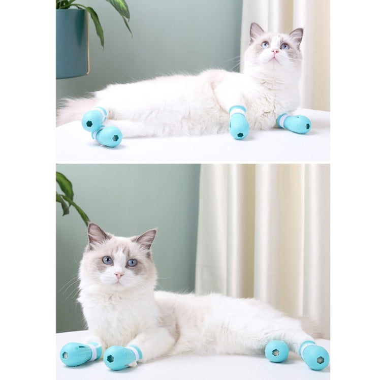 4pcs/pack Cat Bathing Scratch-Proof Foot Cover
