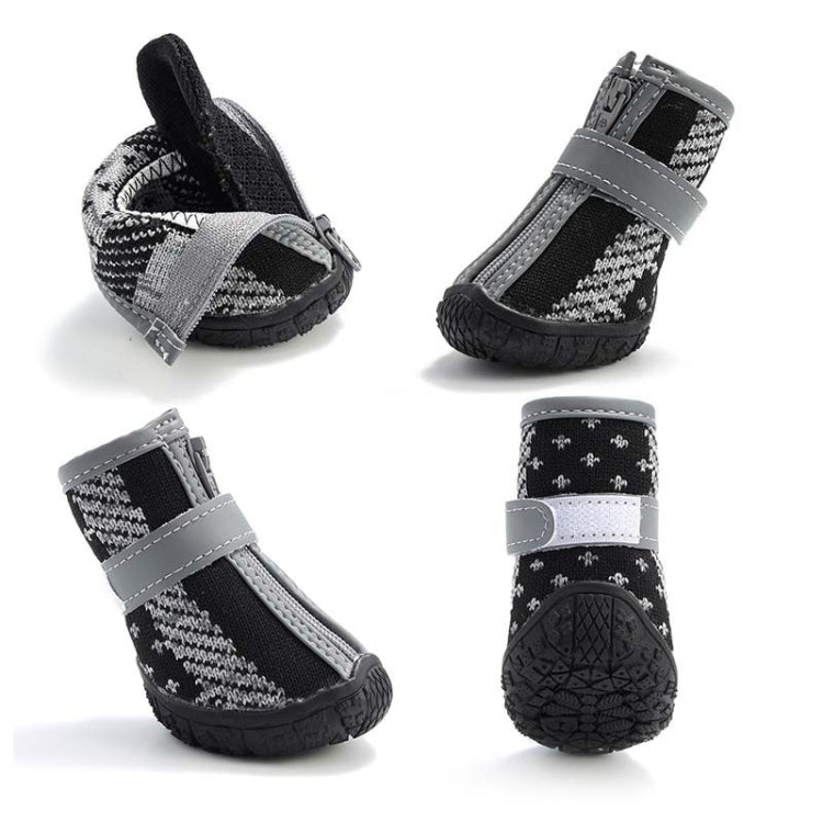 4 PCS / Set Breathable Non-slip Wear-resistant Dog Shoes Pet Supplies