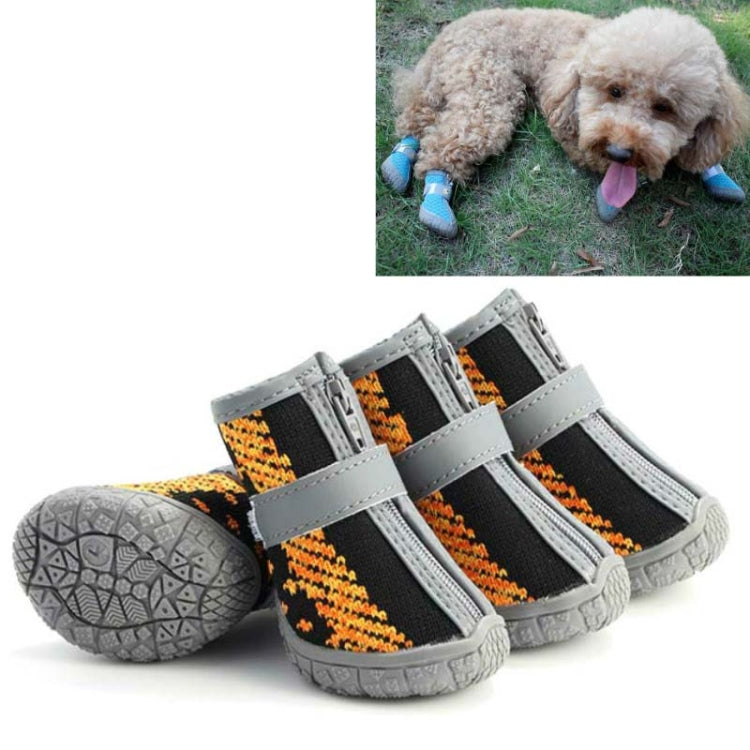 4 PCS / Set Breathable Non-slip Wear-resistant Dog Shoes Pet Supplies