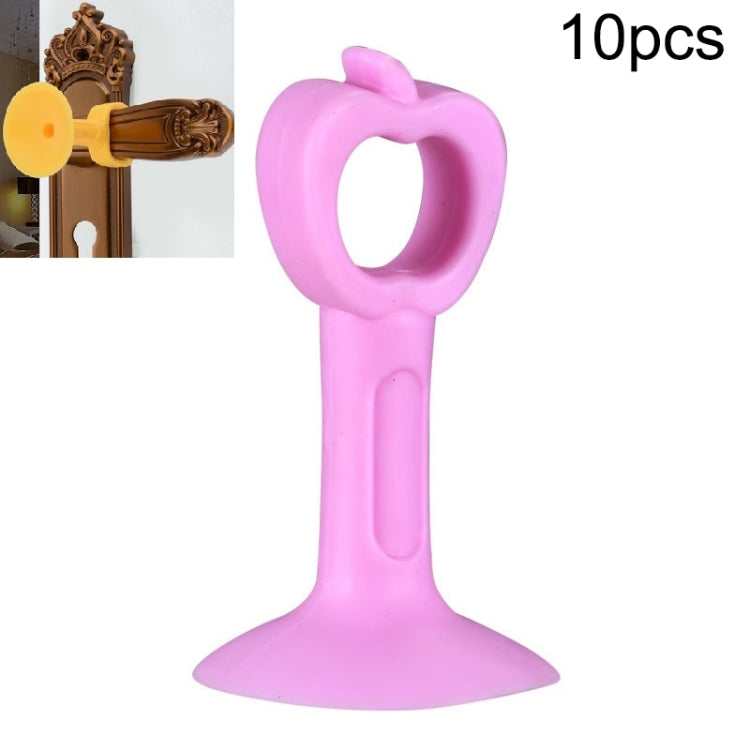 10pcs Extended Version Of Silicone Door Stopper Punch-Free Handle Anti-Collision Door Stopper