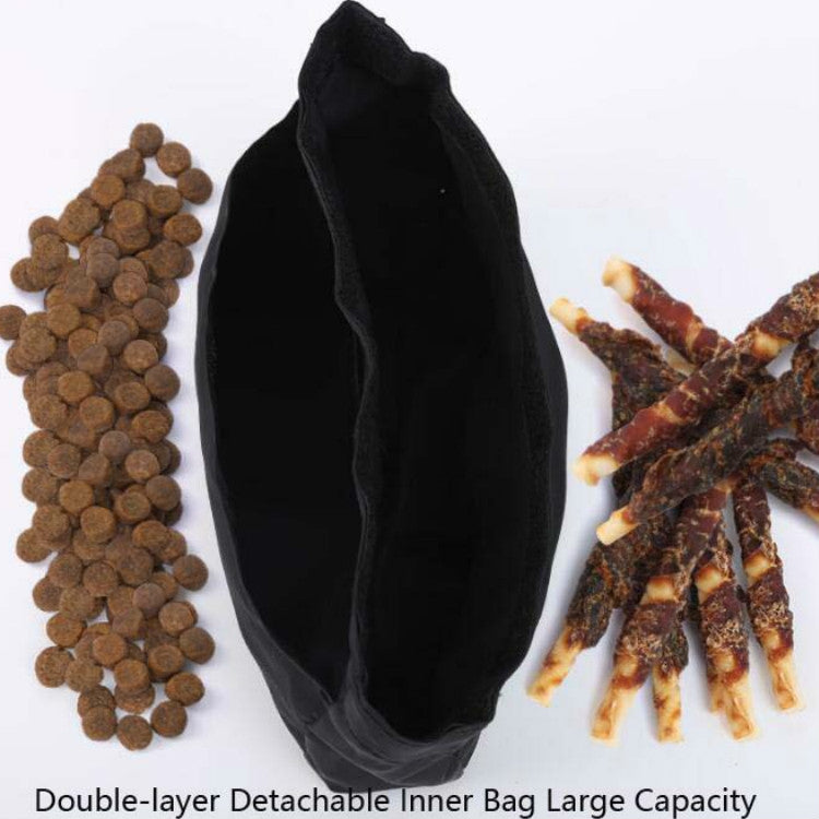 MOVEPEAK Pet Snack Bag Leash Pet Training Waist Bag Outing Dog Snack Bag