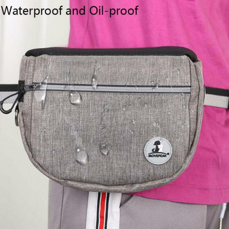 MOVEPEAK Pet Snack Bag Leash Pet Training Waist Bag Outing Dog Snack Bag