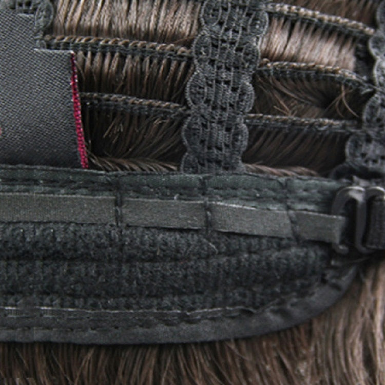 Realistic Long Straight Hair Wig Synthetic Fiber Headgear For Women