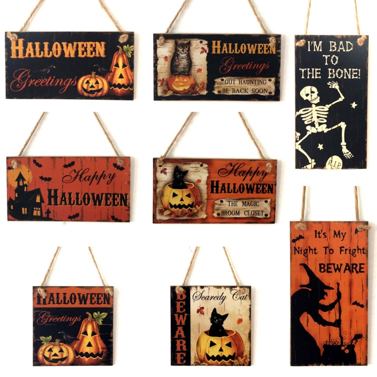 Halloween Ghost Festival Wooden Crafts Listing  Decoration Gift Hanging Board