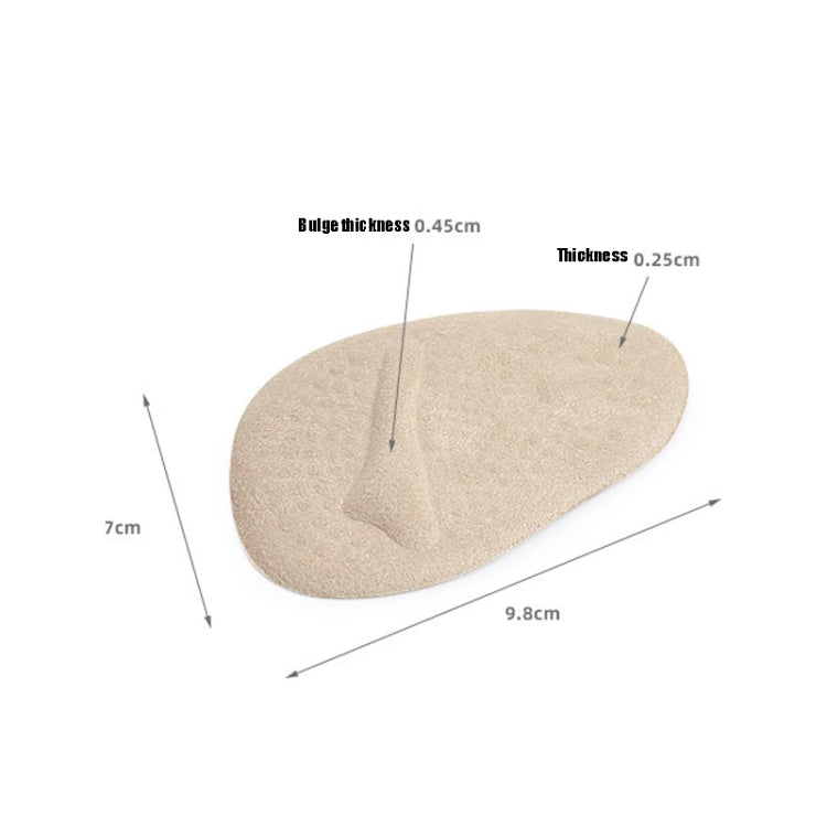 5 Pairs Sweat-Absorbent Breathable Non-Slip Forefoot Pad High Heels Anti-Pain Pad, Random Color Delivery