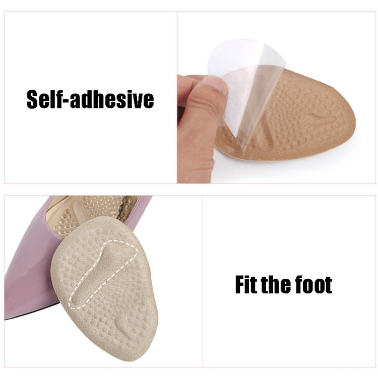 5 Pairs Sweat-Absorbent Breathable Non-Slip Forefoot Pad High Heels Anti-Pain Pad, Random Color Delivery