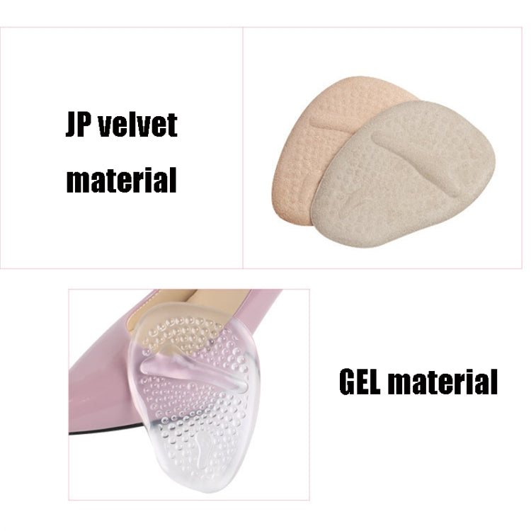 5 Pairs Sweat-Absorbent Breathable Non-Slip Forefoot Pad High Heels Anti-Pain Pad, Random Color Delivery