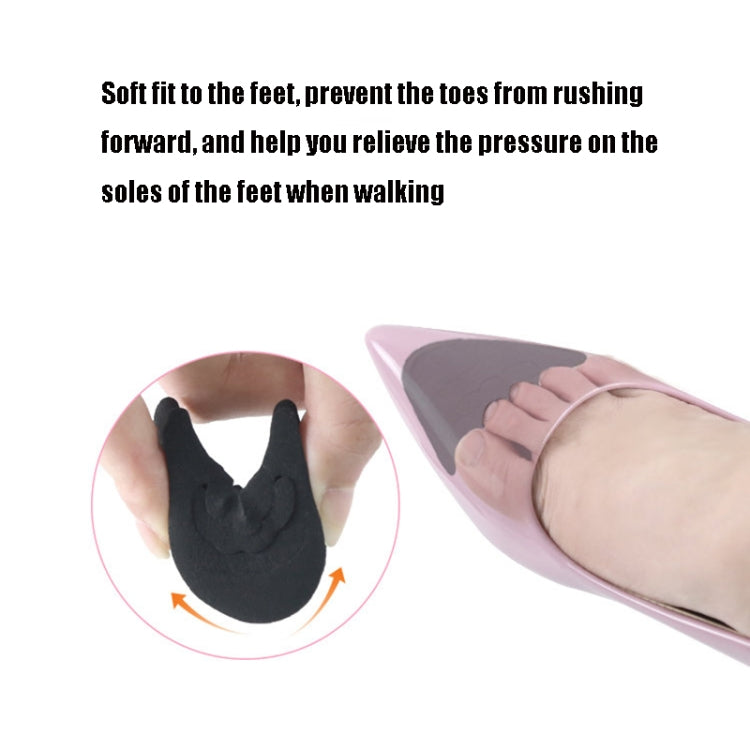 1 Pair Thickened Reduced Size Detachable Corrugated Soft Summer Forefoot Pad Toe Plug, Random Color Delivery