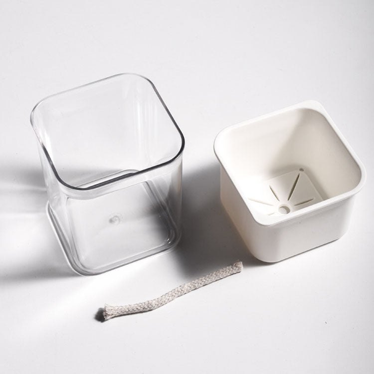 Green Radish Hydroponic Flowerpot Plastic Transparent Non-Porous Plant Automatic Water Absorption  Succulent Flowerpot