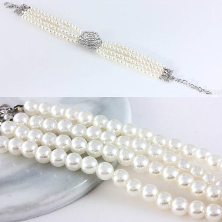 Pearl Dot Diamond Rose Flower Pet Decoration Supplies