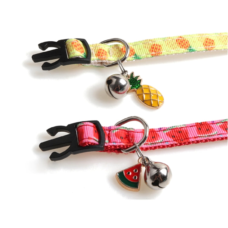 Pet Webbing Fruit Cat Collar With Fruit Accessories Bell Pet Collar