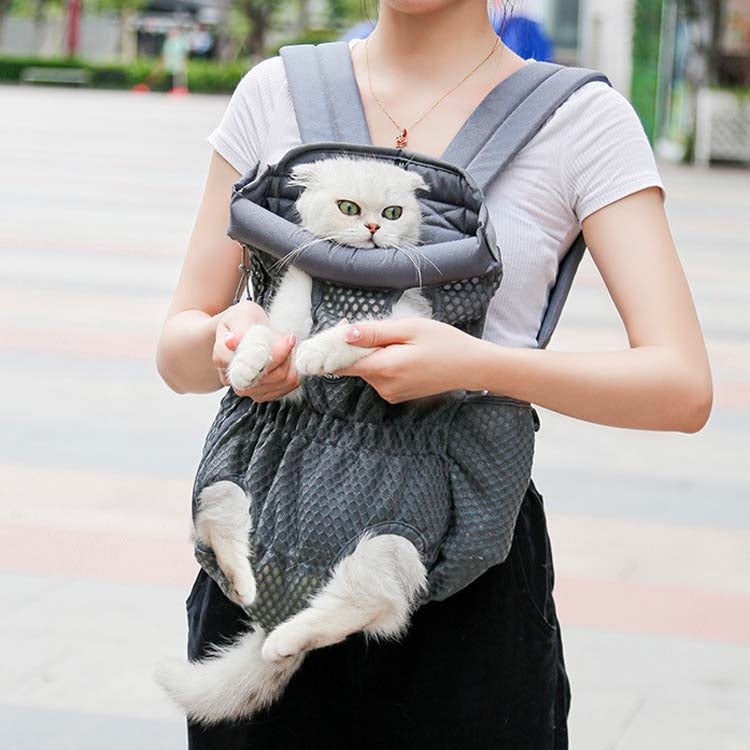 Doglemi Pet Outing Backpack Dog Shoulder Chest Bag Breathable Mesh Dog Cat Bag