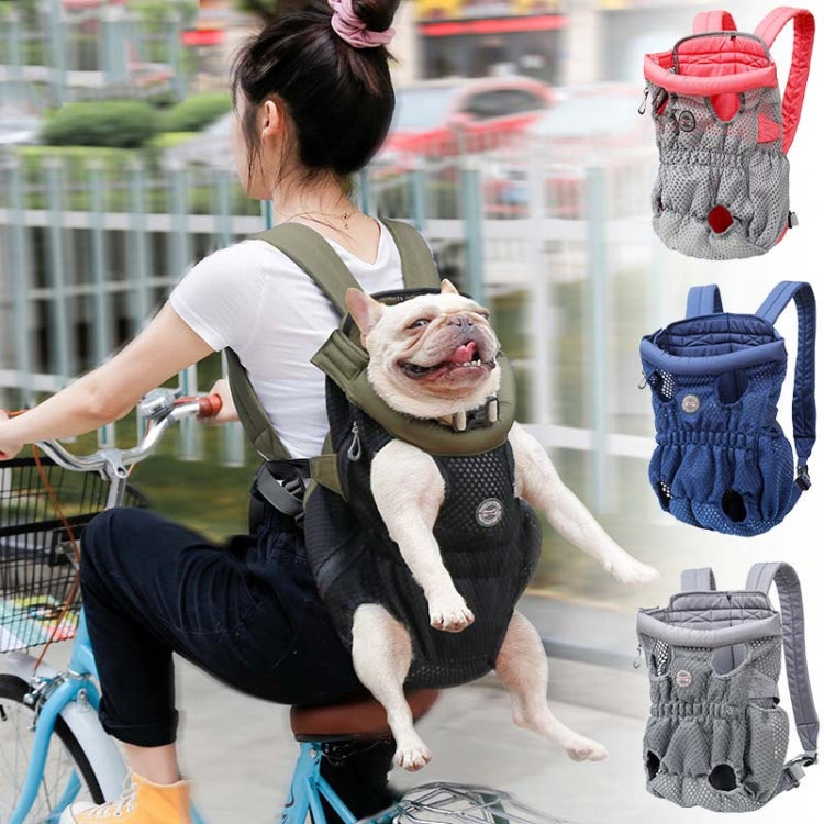 Doglemi Pet Outing Backpack Dog Shoulder Chest Bag Breathable Mesh Dog Cat Bag