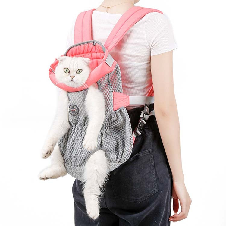 Doglemi Pet Outing Backpack Dog Shoulder Chest Bag Breathable Mesh Dog Cat Bag