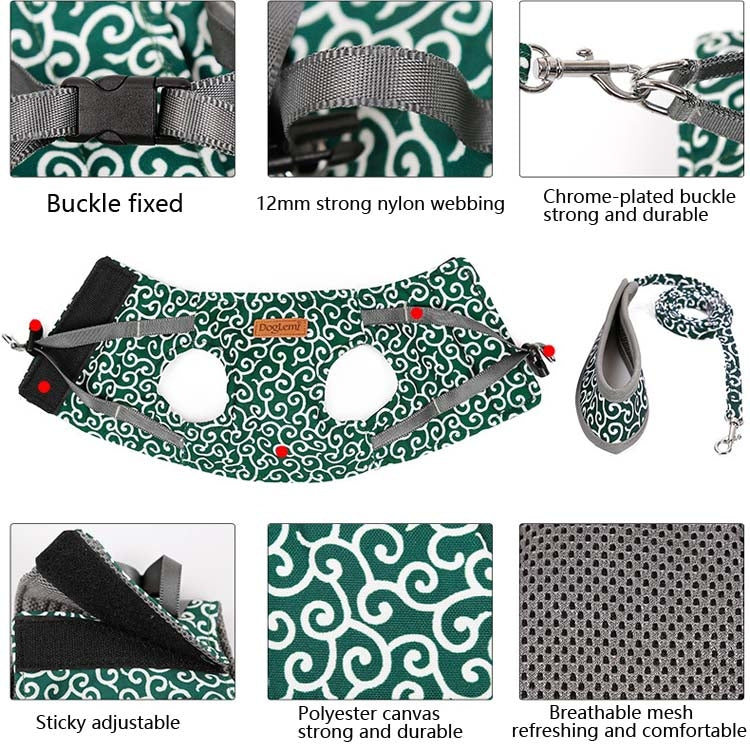 DogLemi Pet Cat Traction Rope Chest Harness Vest Type Traction Suit Cat Walking Rope